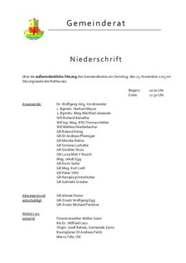 Gemeinderatsprotokoll AO-Sitzung/13