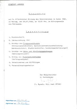 Gemeinderatsprotokoll 5/82