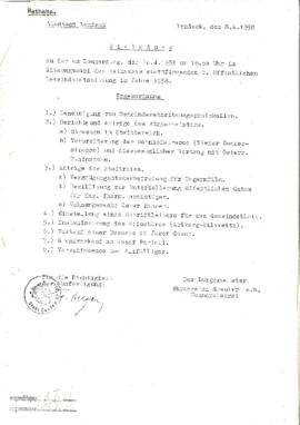 Gemeinderatsprotokoll 6/58