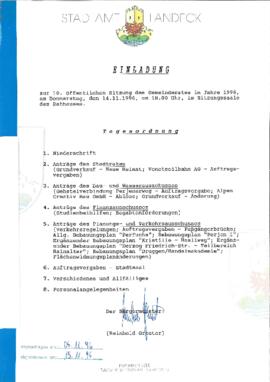 Gemeinderatsprotokoll 10/96