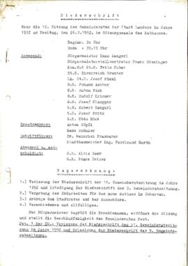 Gemeinderatsprotokoll 12/52